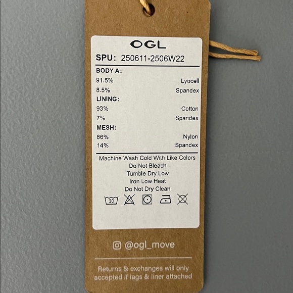 NWT OGL Asymmetrical Brown and White Striped Brami Top Size XS - Picture 4 of 7